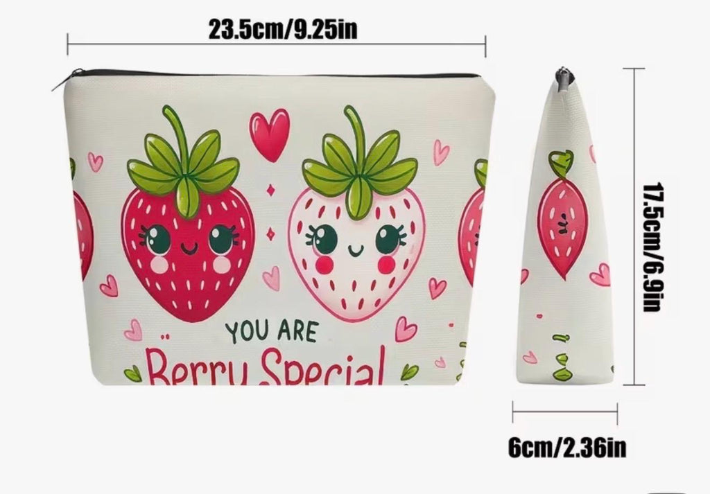 Strawberry Gift Bag for Friends | Teen Girls Birthday Surprise, Pouch & Keychain