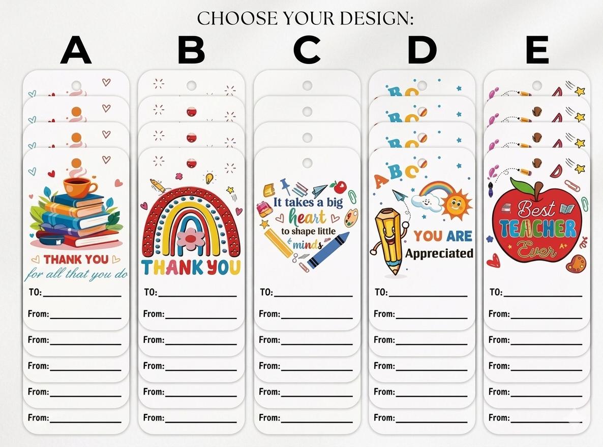 Bulk Mini Teacher Gift Bags | Back to School Staff Appreciation | PTO Teacher Gifts | Preschool Daycare Gifts | Faculty Welcome Gifts School