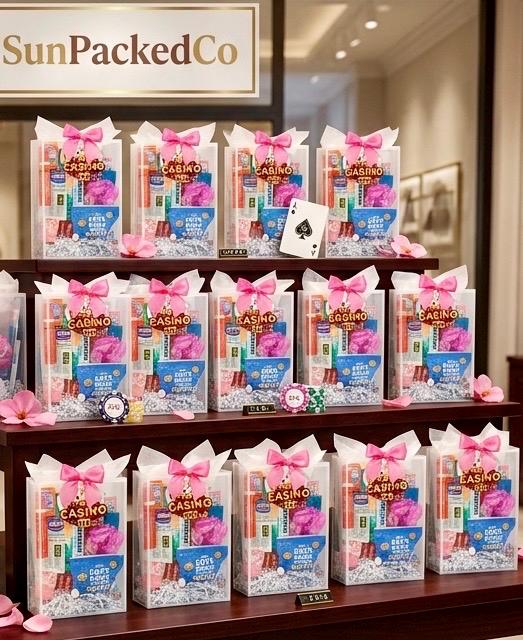Vegas Bachelorette Survival Kit | Hangover Recovery Goodie Bags (Casino Theme)