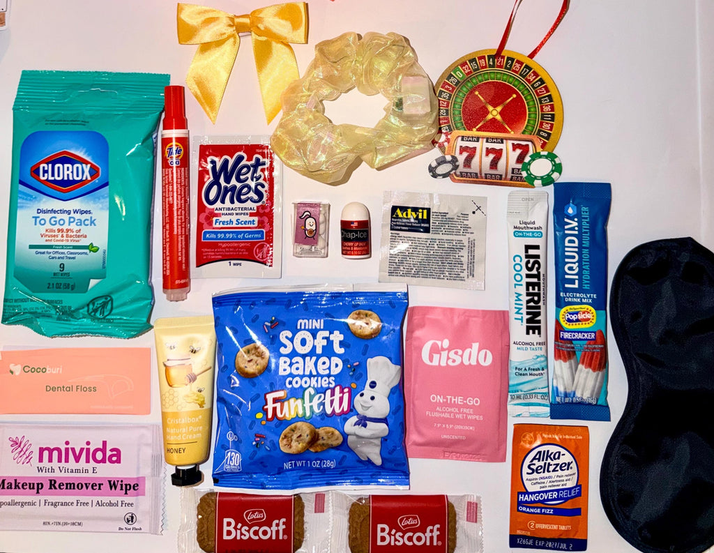 Vegas Bachelorette Survival Kit | Hangover Recovery Goodie Bags (Casino Theme)