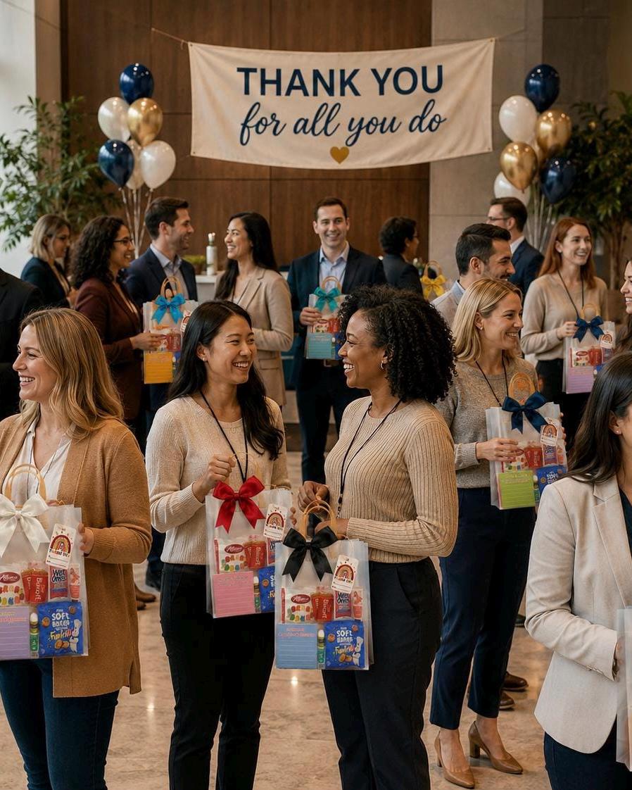 Employee Appreciation Gift Bag | Thank You Staff Corporate Team Gift Set