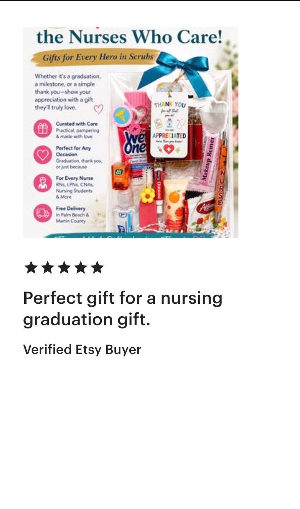 Nurse Graduation Gift Bag | CNA, RN, NP Appreciation Care Package Set