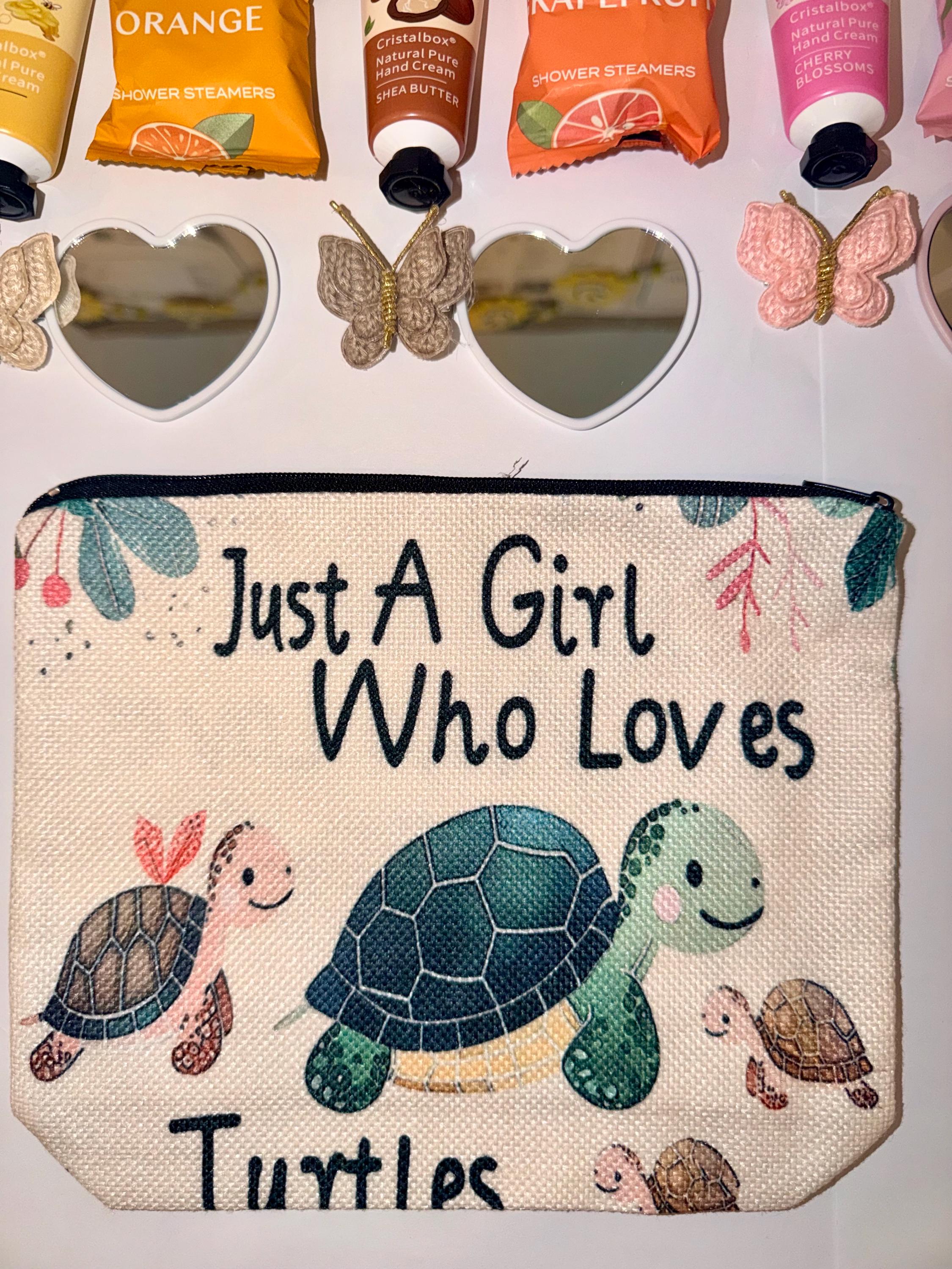 Turtle Lover Gift Bag: Birthday, Friend, Cosmetic Pouch, Self-Care Items