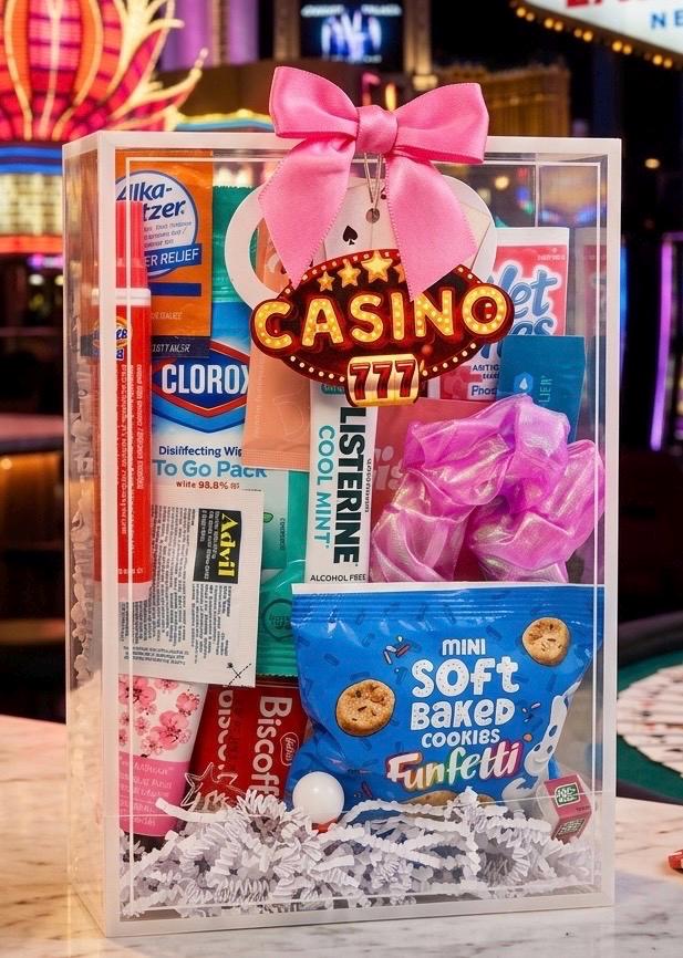 Vegas Bachelorette Survival Kit | Hangover Recovery Goodie Bags (Casino Theme)