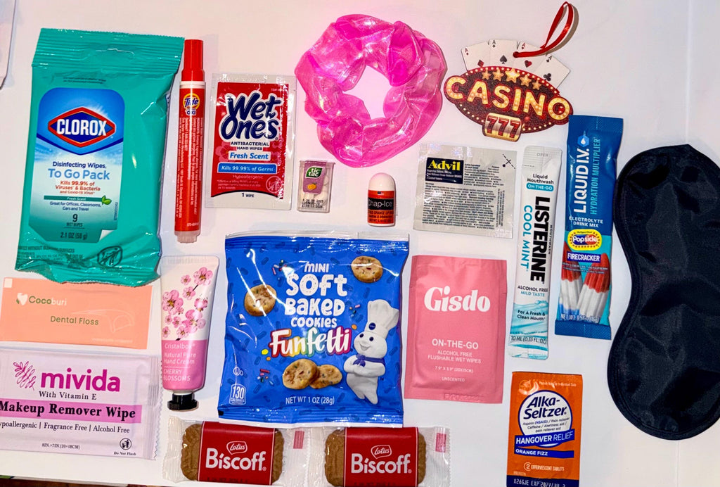 Vegas Bachelorette Survival Kit | Hangover Recovery Goodie Bags (Casino Theme)