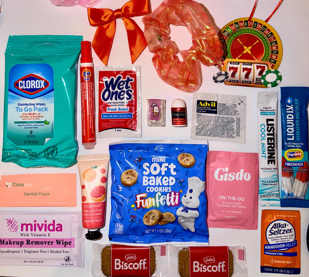 Vegas Bachelorette Survival Kit | Hangover Recovery Goodie Bags (Casino Theme)