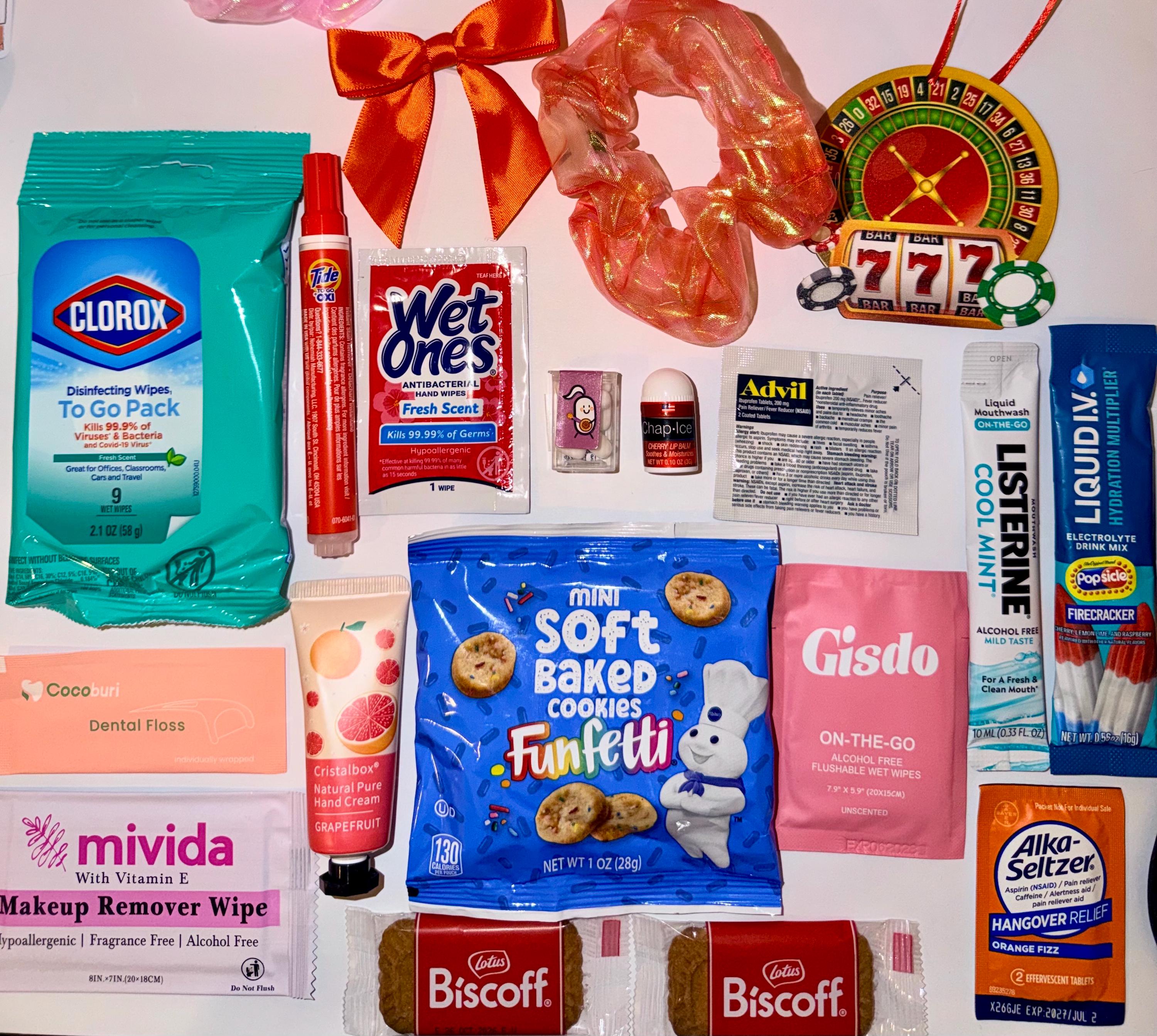 Vegas Bachelorette Survival Kit | Hangover Recovery Goodie Bags (Casino Theme)