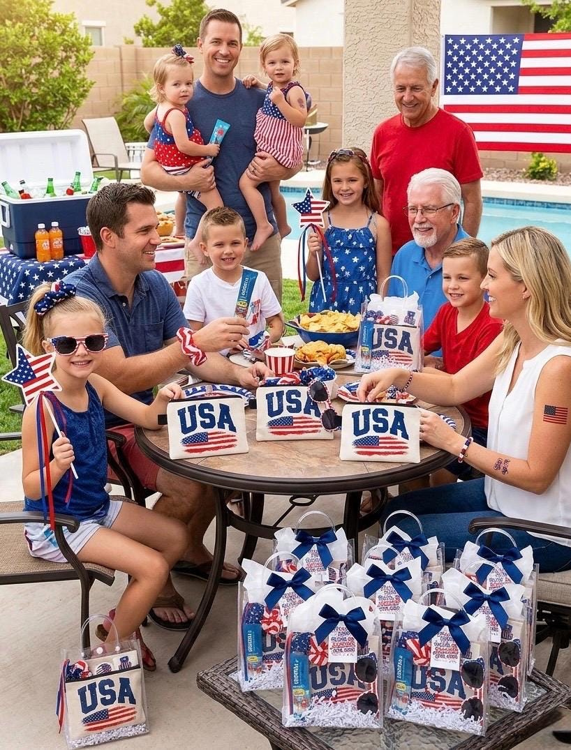 Labor Day Gift Bag | Hostess Gift | Patriotic Party Favor