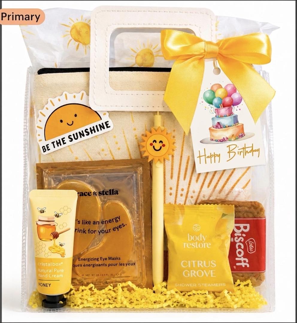 Sunshine Gift Bag: Self Care Care Package for Her, Friend, Birthday, Get Well Soon