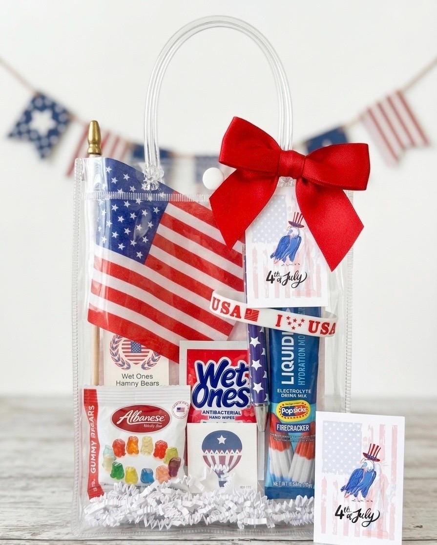 Patriotic Party Favor Bags | 4th of July, Memorial Day, Labor Day Gifts