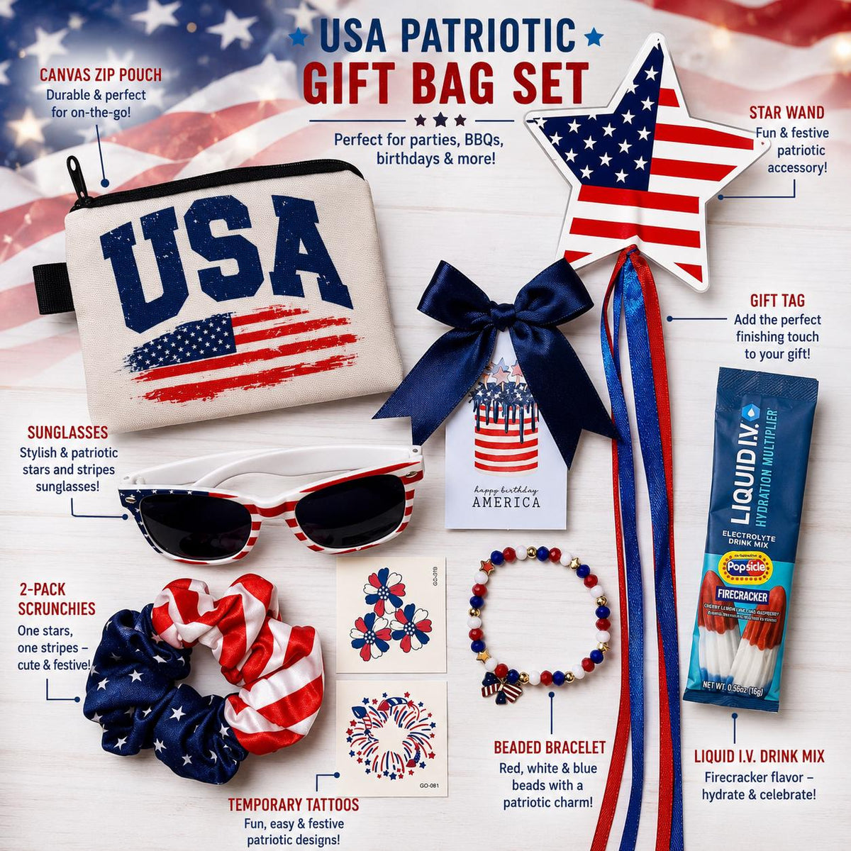 Labor Day Gift Bag | Hostess Gift | Patriotic Party Favor