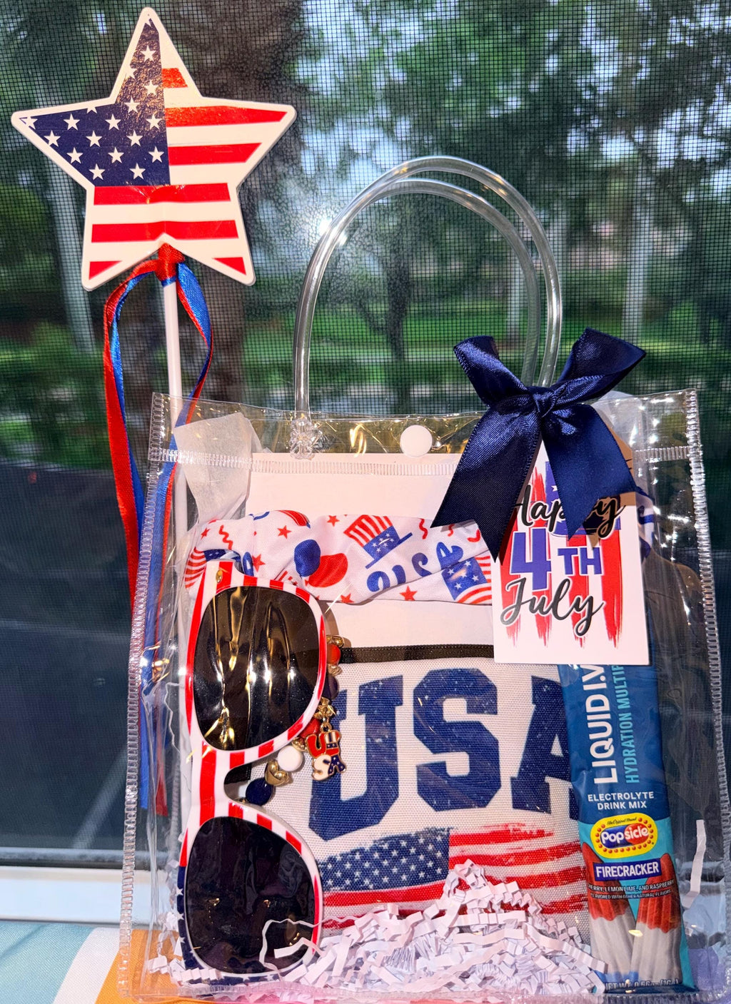 Patriotic 4th of July Gift Bag | USA Hostess, BBQ, Summer Party Favors