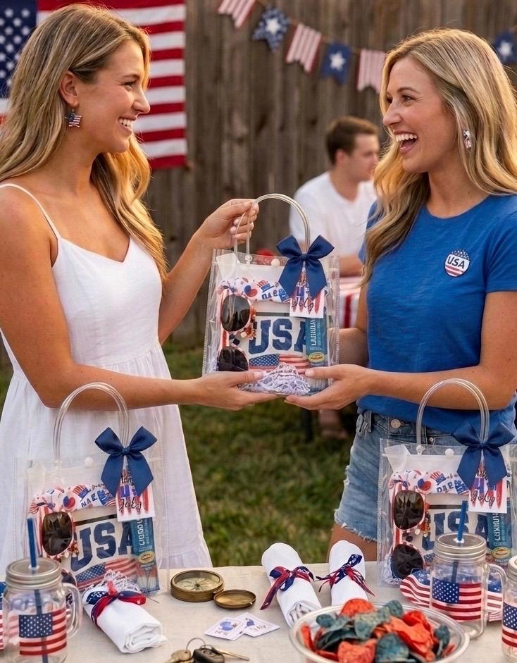 Patriotic 4th of July Gift Bag | USA Hostess, BBQ, Summer Party Favors