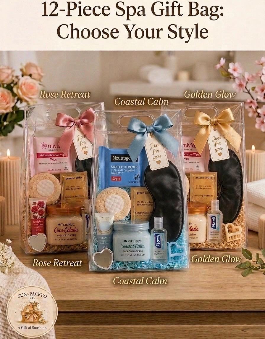 Spa Gift Bag for Women | Self Care Gift Set | Birthday Gift for Her | Retirement Gift for Women | College Graduation Gift |Luxury Relaxation