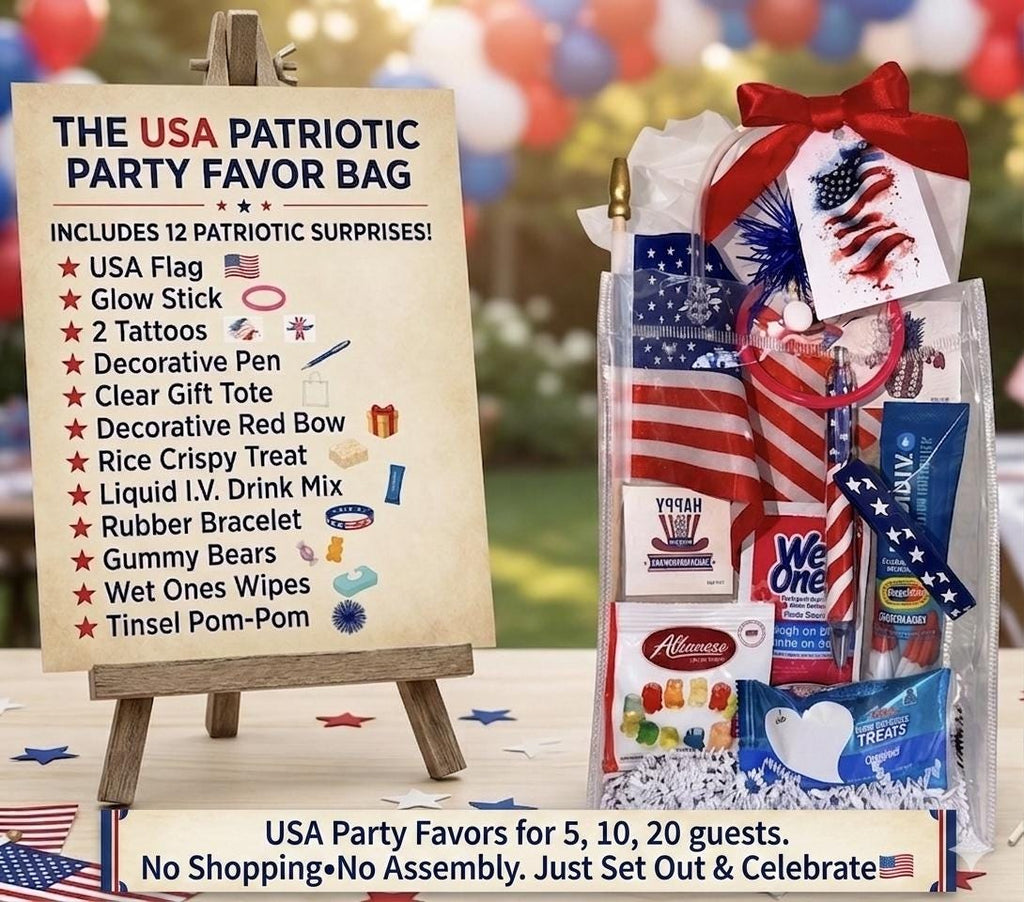 Patriotic Party Favor Bags | 4th of July, Memorial Day, Labor Day Gifts