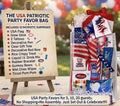 Patriotic Party Favor Bags (Set of 10) | Labor Day Goodie Bags for Guests | BBQ Cookout Summer Party Favors