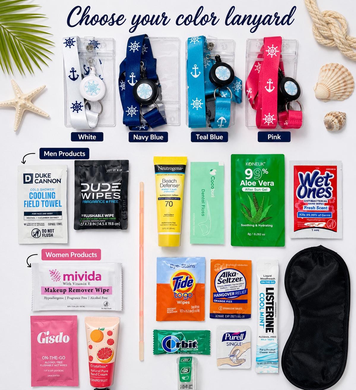 Mini Cruise Gift Bag, Cruise Must-Haves, Bon Voyage Gift, Travel Essentials, Cruise Party Favor, Bulk Cruise Gifts, TSA Travel Pouch, Family
