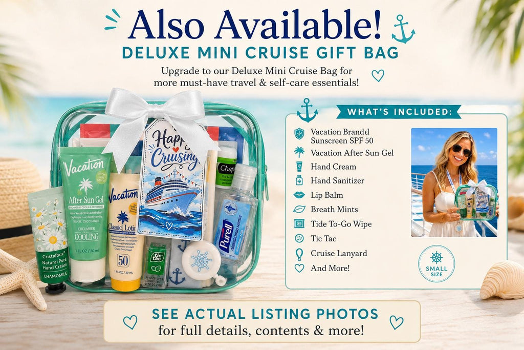Mini Cruise Gift Bag, Cruise Must-Haves, Bon Voyage Gift, Travel Essentials, Cruise Party Favor, Bulk Cruise Gifts, TSA Travel Pouch, Family