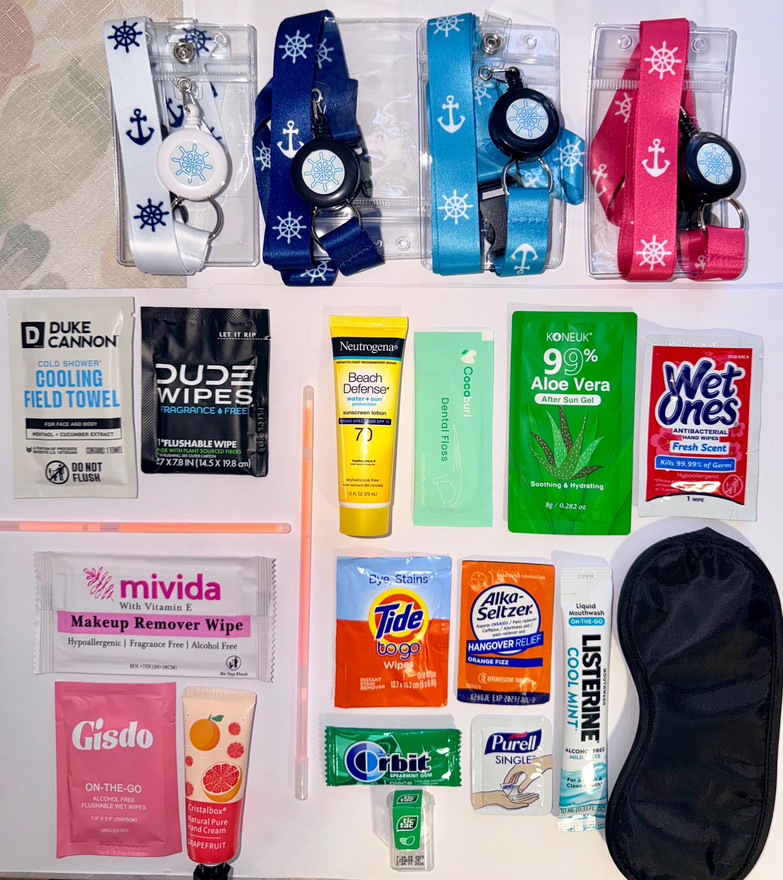 Mini Cruise Gift Bag, Cruise Must-Haves, Bon Voyage Gift, Travel Essentials, Cruise Party Favor, Bulk Cruise Gifts, TSA Travel Pouch, Family