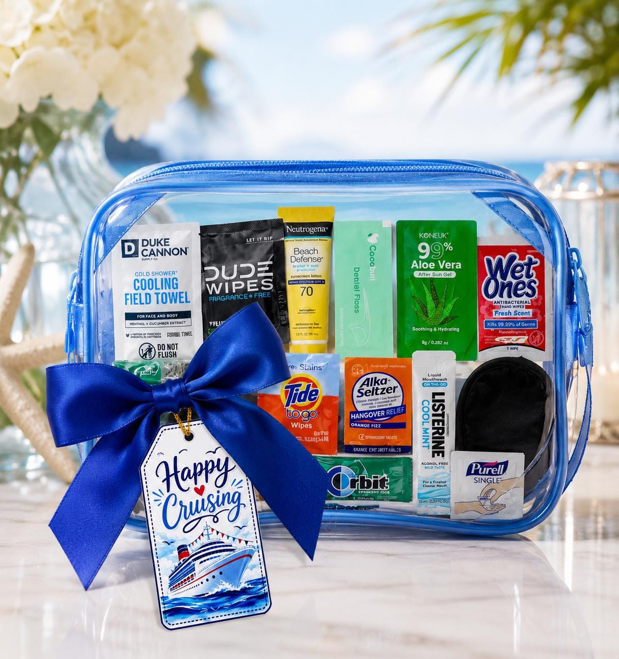 Mini Cruise Gift Bag, Cruise Must-Haves, Bon Voyage Gift, Travel Essentials, Cruise Party Favor, Bulk Cruise Gifts, TSA Travel Pouch, Family