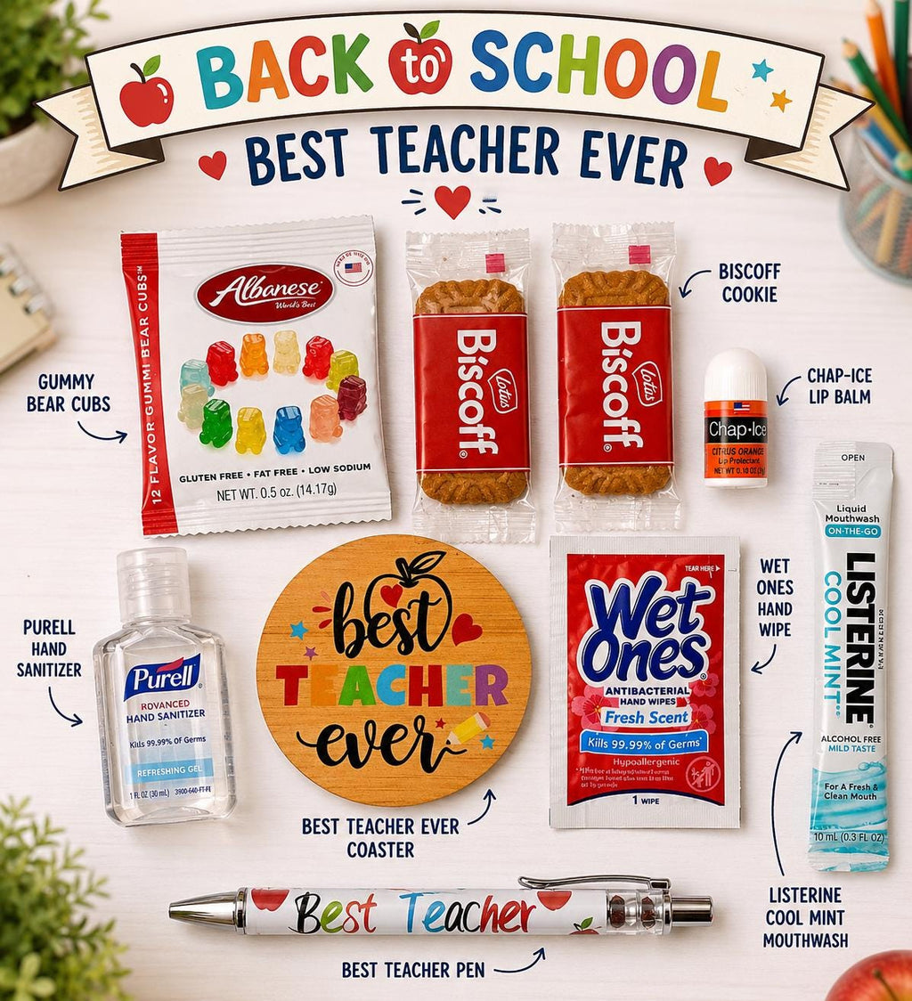 Best Teacher Ever Gift Bag, Teacher Appreciation Gift, Teacher Thank You Gift, Classroom Gift, Mentor Gift, Teacher Care Back to School Gift