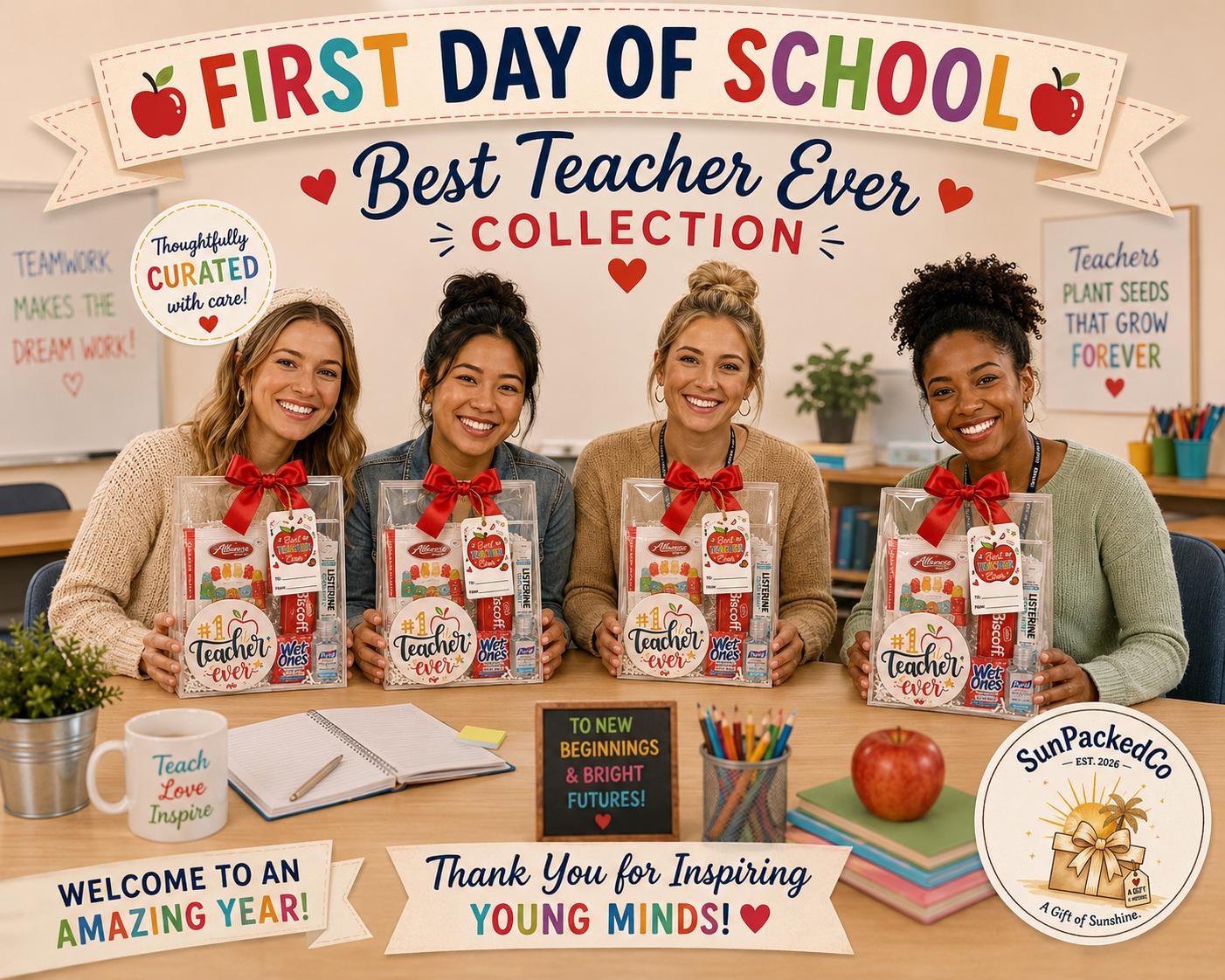 Best Teacher Ever Gift Bag, Teacher Appreciation Gift, Teacher Thank You Gift, Classroom Gift, Mentor Gift, Teacher Care Back to School Gift
