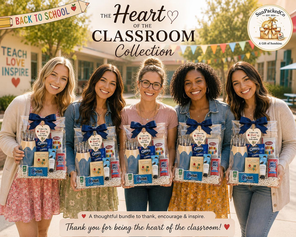Teacher Gift Bag, First Year Teacher Gift, Classroom Welcome Gift, Teacher Desk Gift, Student Teacher, Teacher Aide Gift, Heart of the Class