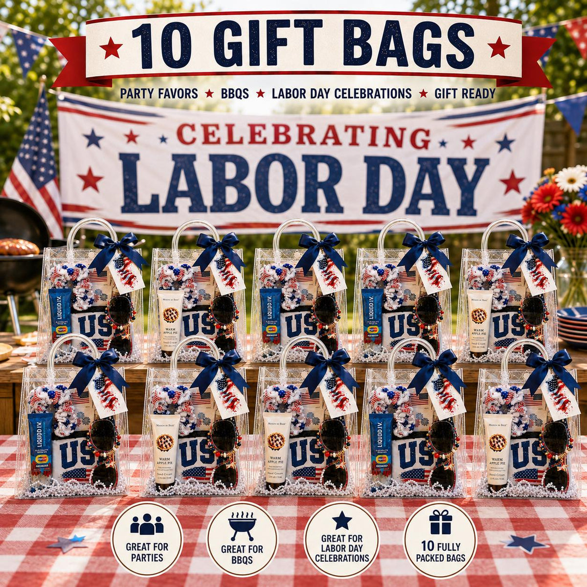 Labor Day Gift Bag | Hostess Gift | Patriotic Party Favor