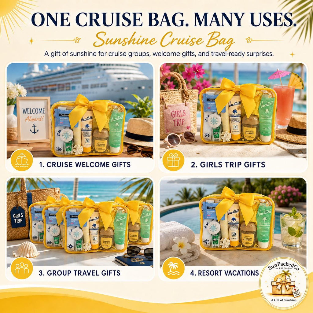 Yellow Cruise Gift Bag | Sunshine Cruise Collection | Bon Voyage & Vacation Gift