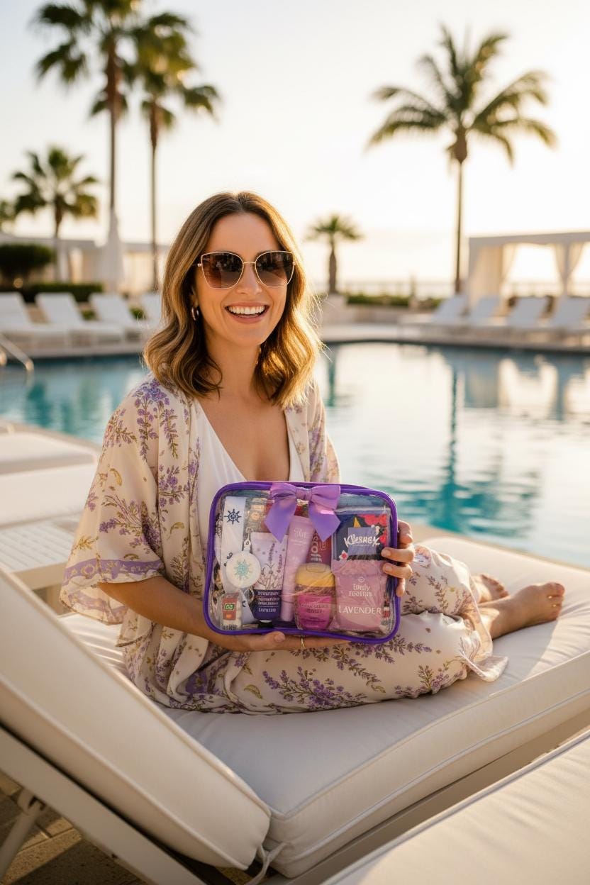 Purple Cruise Travel Bag | Travel Gift for Women | Cruise Essentials | Girls Trip Gift | Bon Voyage Gift