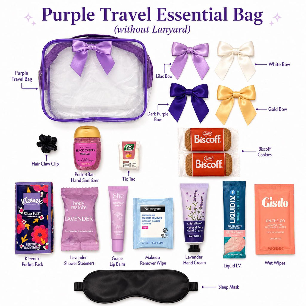 Purple Cruise Travel Bag | Travel Gift for Women | Cruise Essentials | Girls Trip Gift | Bon Voyage Gift