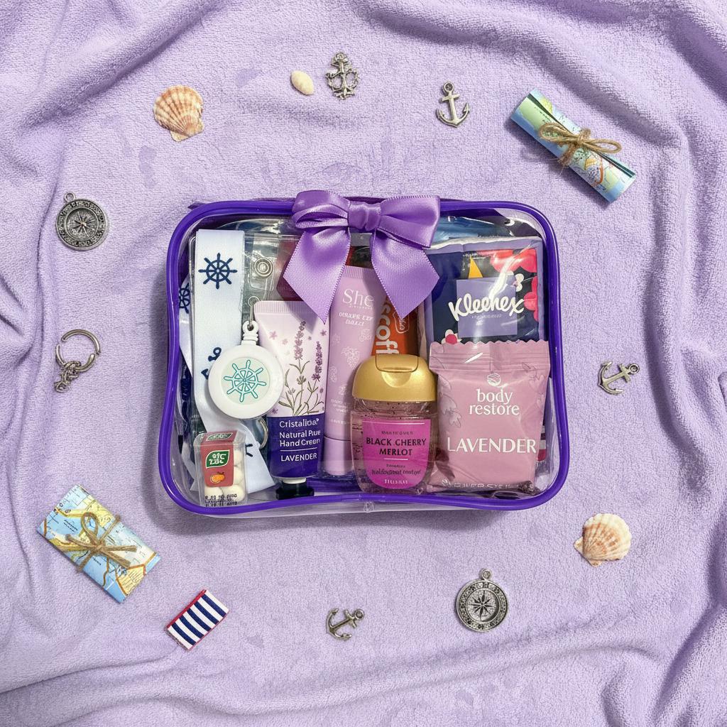 Purple Cruise Travel Bag | Travel Gift for Women | Cruise Essentials | Girls Trip Gift | Bon Voyage Gift