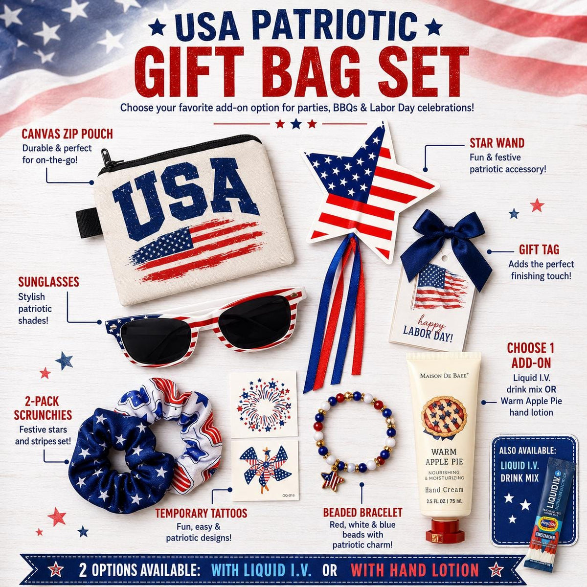 Labor Day Gift Bag | Hostess Gift | Patriotic Party Favor