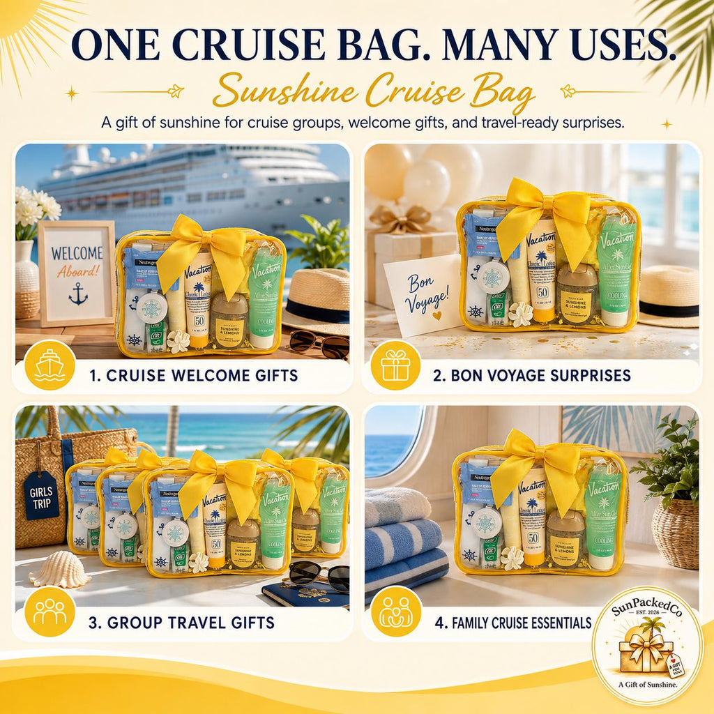 Yellow Cruise Gift Bag | Sunshine Cruise Collection | Bon Voyage & Vacation Gift