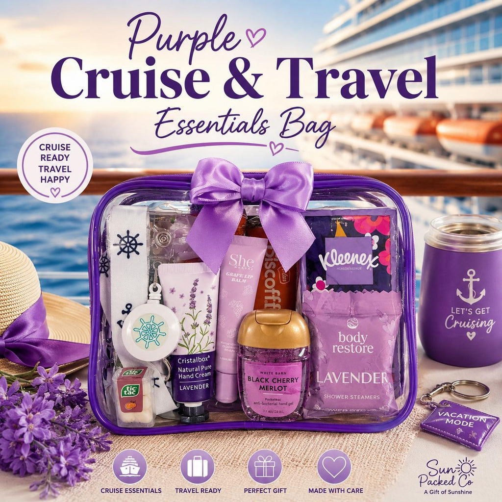 Purple Cruise Travel Bag | Travel Gift for Women | Cruise Essentials | Girls Trip Gift | Bon Voyage Gift