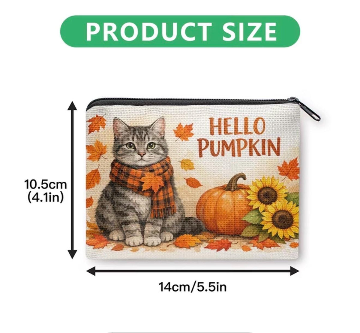 Fall Cat Lover Gift Bag | Hello Pumpkin Gift for Her | Thanksgiving Hostess Gift | Coworker Birthday Fall Gift