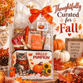 Fall Cat Lover Gift Bag | Hello Pumpkin Gift for Her | Thanksgiving Hostess Gift | Coworker Birthday Fall Gift