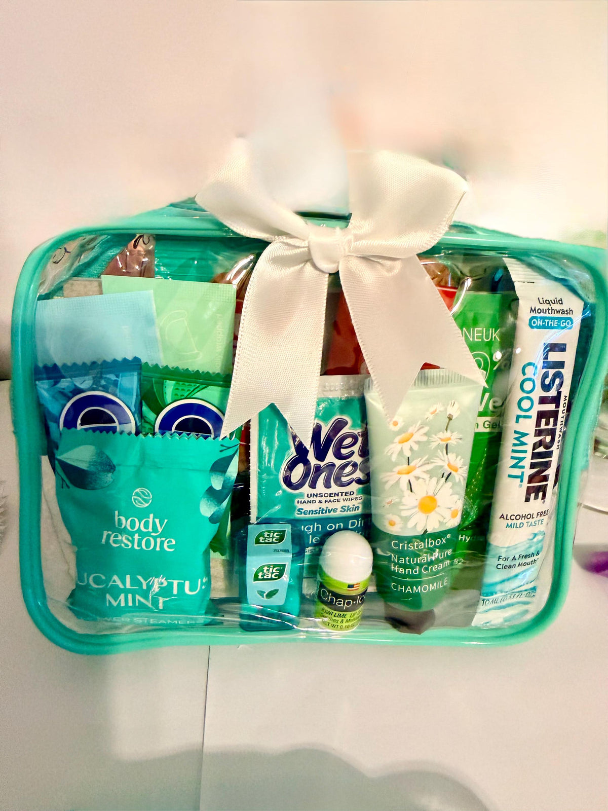 Seafoam Green Cruise Gift Bag | Cruise Essentials Travel Kit for Women | Cruise Crew Gift, Bachelorette Girls Trip Bag, Ready to Gift