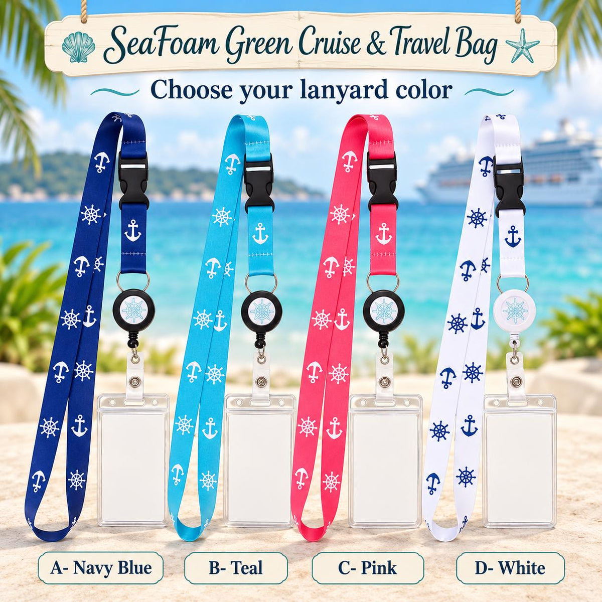 Seafoam Green Cruise Gift Bag | Cruise Essentials Travel Kit for Women | Cruise Crew Gift, Bachelorette Girls Trip Bag, Ready to Gift