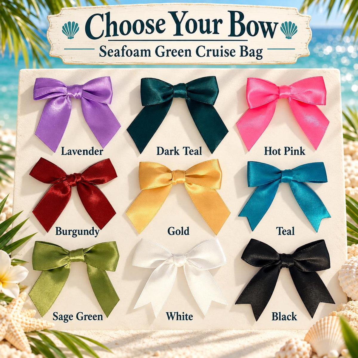 Seafoam Green Cruise Gift Bag | Cruise Essentials Travel Kit for Women | Cruise Crew Gift, Bachelorette Girls Trip Bag, Ready to Gift