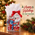 Mini Christmas Nurse Gift Bag | Nurse Appreciation Holiday Gift with Biscoff, Pen and Sticky Notes | Stocking Stuffer for Nurses