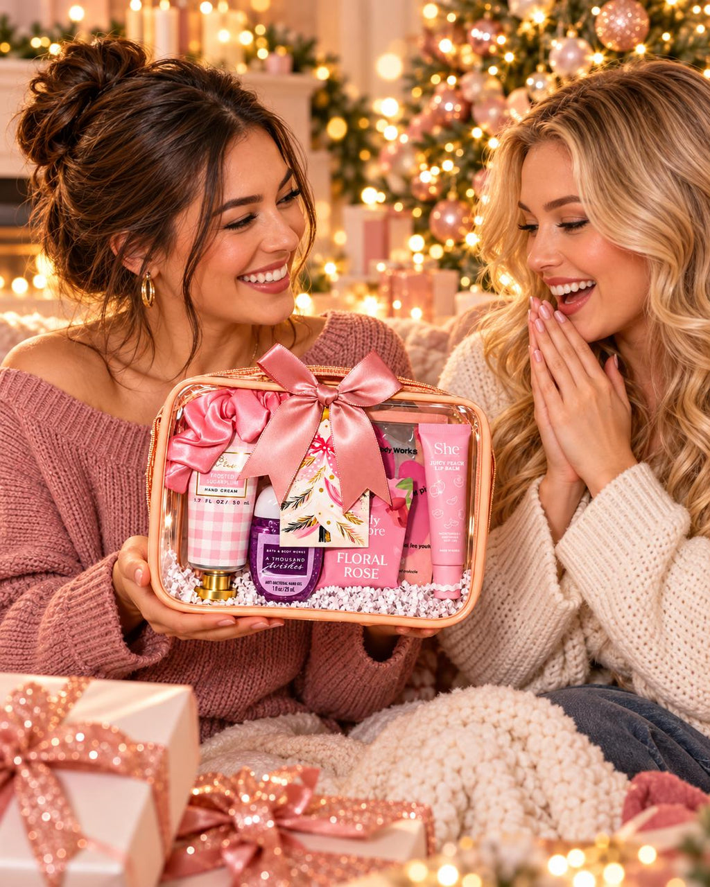Sugar Plum Spa Gift Set | Christmas Spa Gift for Her, Self Care Gift Bag, Holiday Pamper Gift, Ready to Give