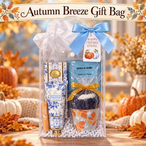 Autumn Breeze Gift Bag for Her | Teacher and Nurse Appreciation Gift with Hand Cream and Cozy Socks | Friendsgiving, Hostess, Staff Gift