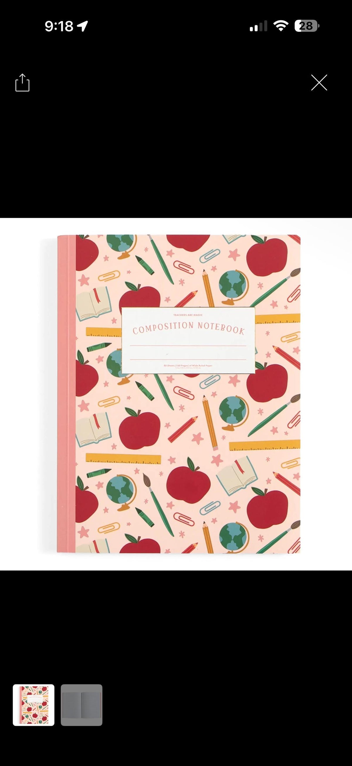 Apple for the Teacher Gift Set | Teacher Appreciation Gift Bag, Thank You Teacher Gift, Ready to Gift
