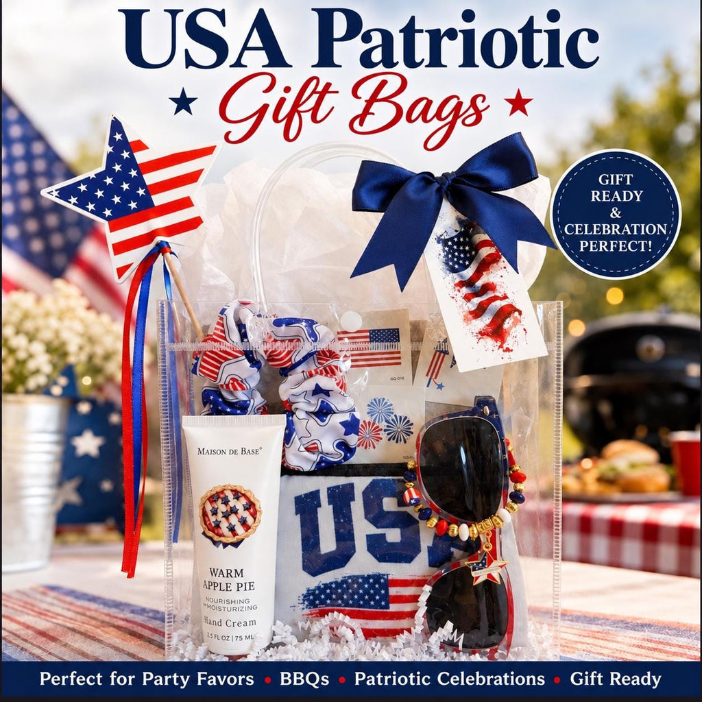 Patriotic Labor Day Gift Bag | BBQ Party Favors, Hostess Gift (USA Theme)