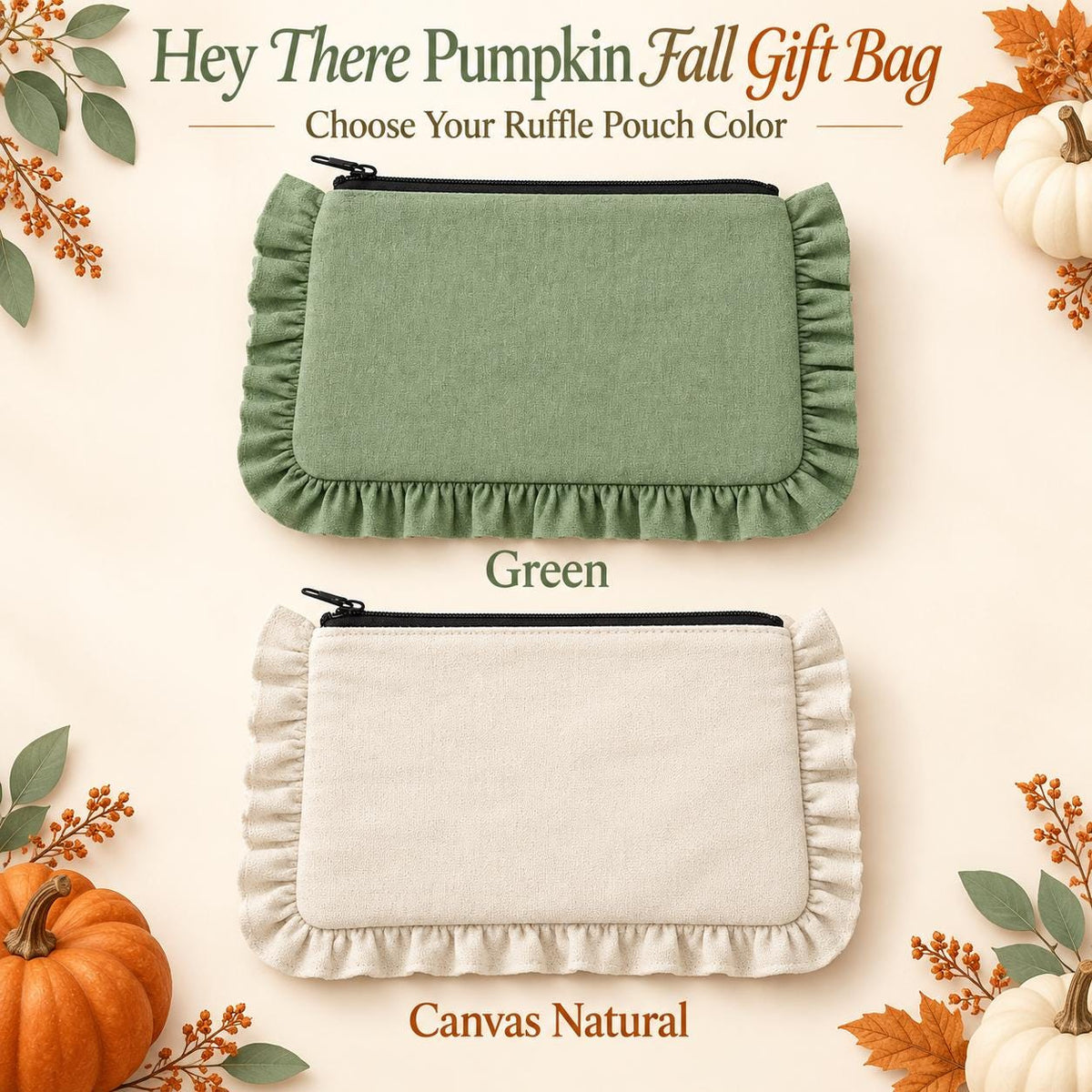 Hey There Pumpkin Friendsgiving Gift Bag | Green and Orange Thanksgiving Self Care Gift for Women with Cozy Socks, Lip Jelly & Face Mask