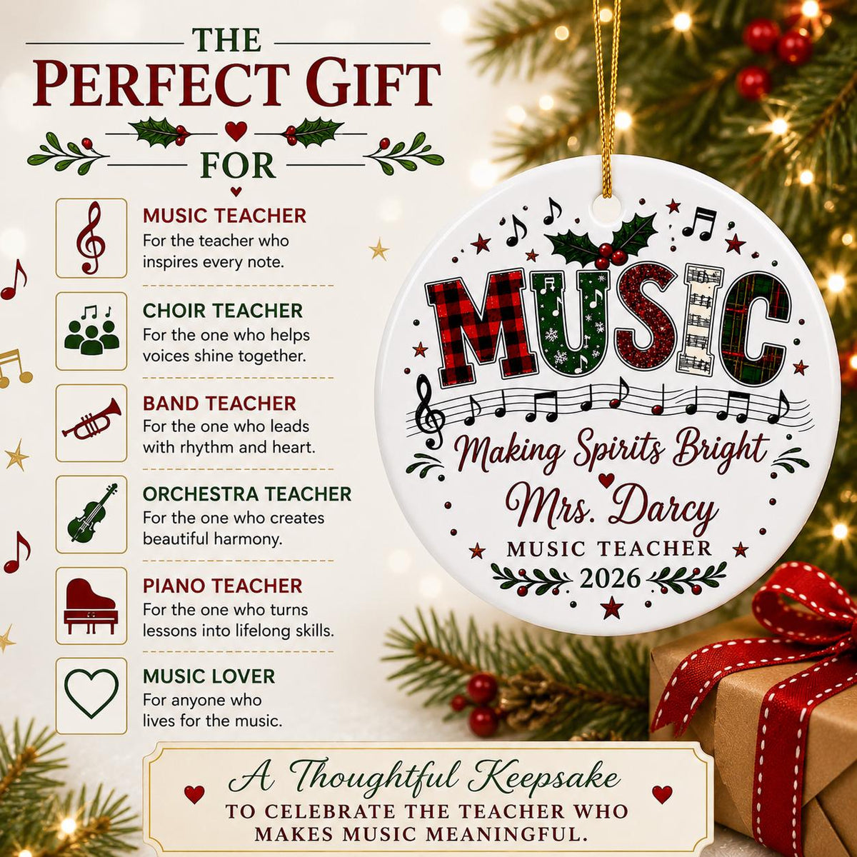 Christmas Schoolhouse Teacher Gift Bag — You Inspire | Teacher Christmas Gift Bags, Holiday School Staff Gifts, Ready to Gift