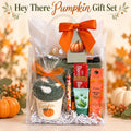Hey There Pumpkin Friendsgiving Gift Bag | Green and Orange Thanksgiving Self Care Gift for Women with Cozy Socks, Lip Jelly & Face Mask