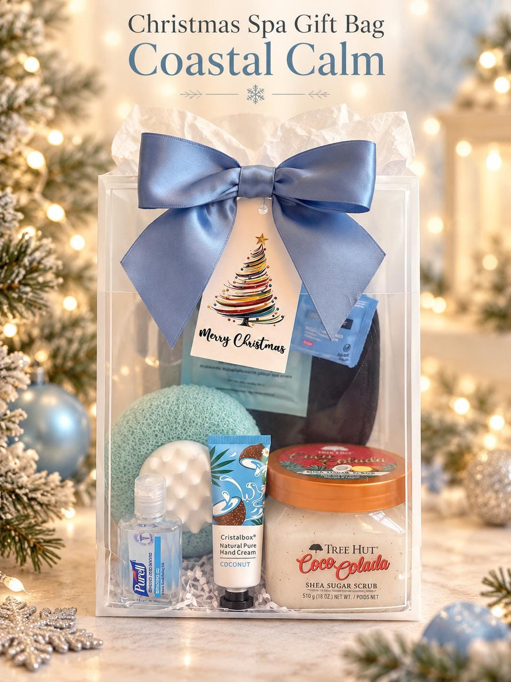 Christmas Spa Gift Set for Her Self Care Gift for Women Holiday Pamper Set Stocking Stuffer Secret Santa Gift for Mom Sister Friend