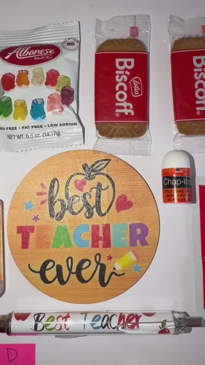 Best Teacher Ever Gift Bag, Teacher Appreciation Gift, Teacher Thank You Gift, Classroom Gift, Mentor Gift, Teacher Care Back to School Gift